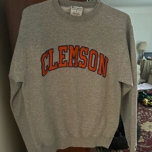 Champion Gray Clemson Crewneck Sweatshirt